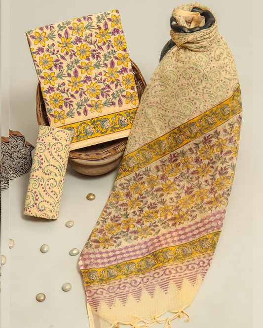 Cotton Suit Set with Kota Doria Dupatta ( CD0301 )