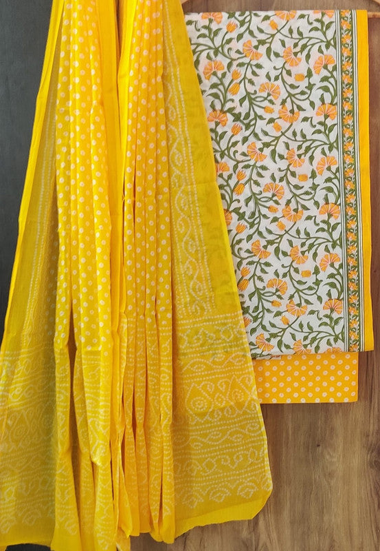 Cotton Suit Set with Cotton Dupatta ( CT0601 )